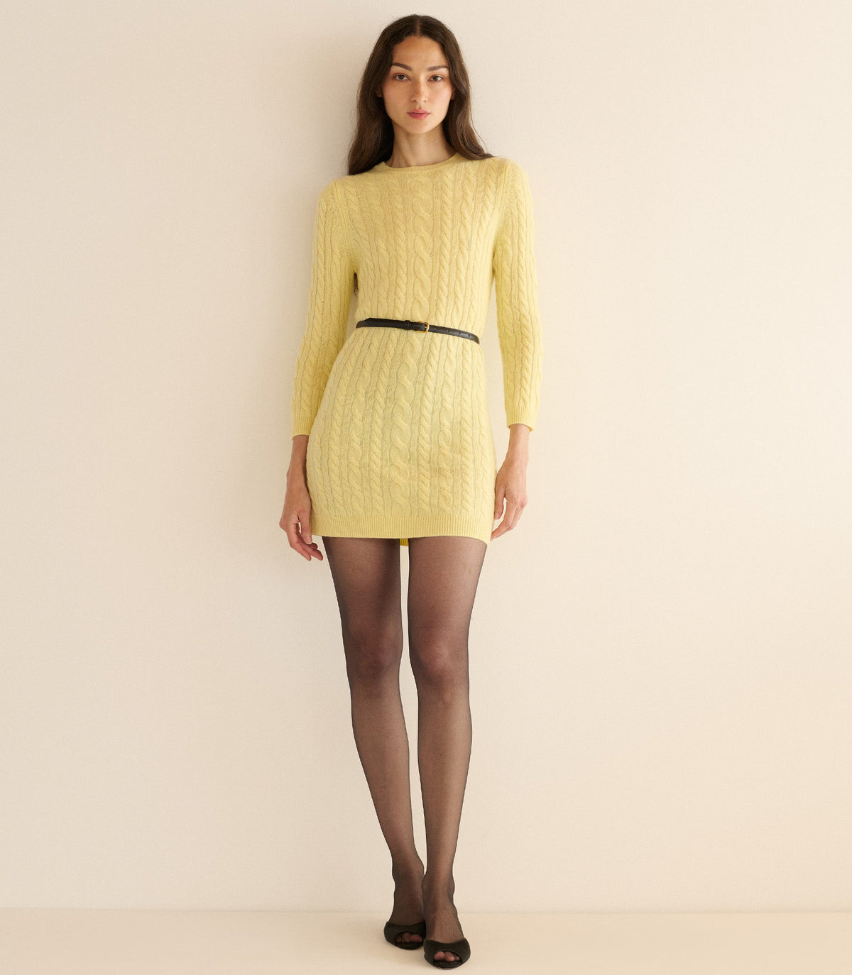 ALICE CASHMERE DRESS -- BUTTERCUP