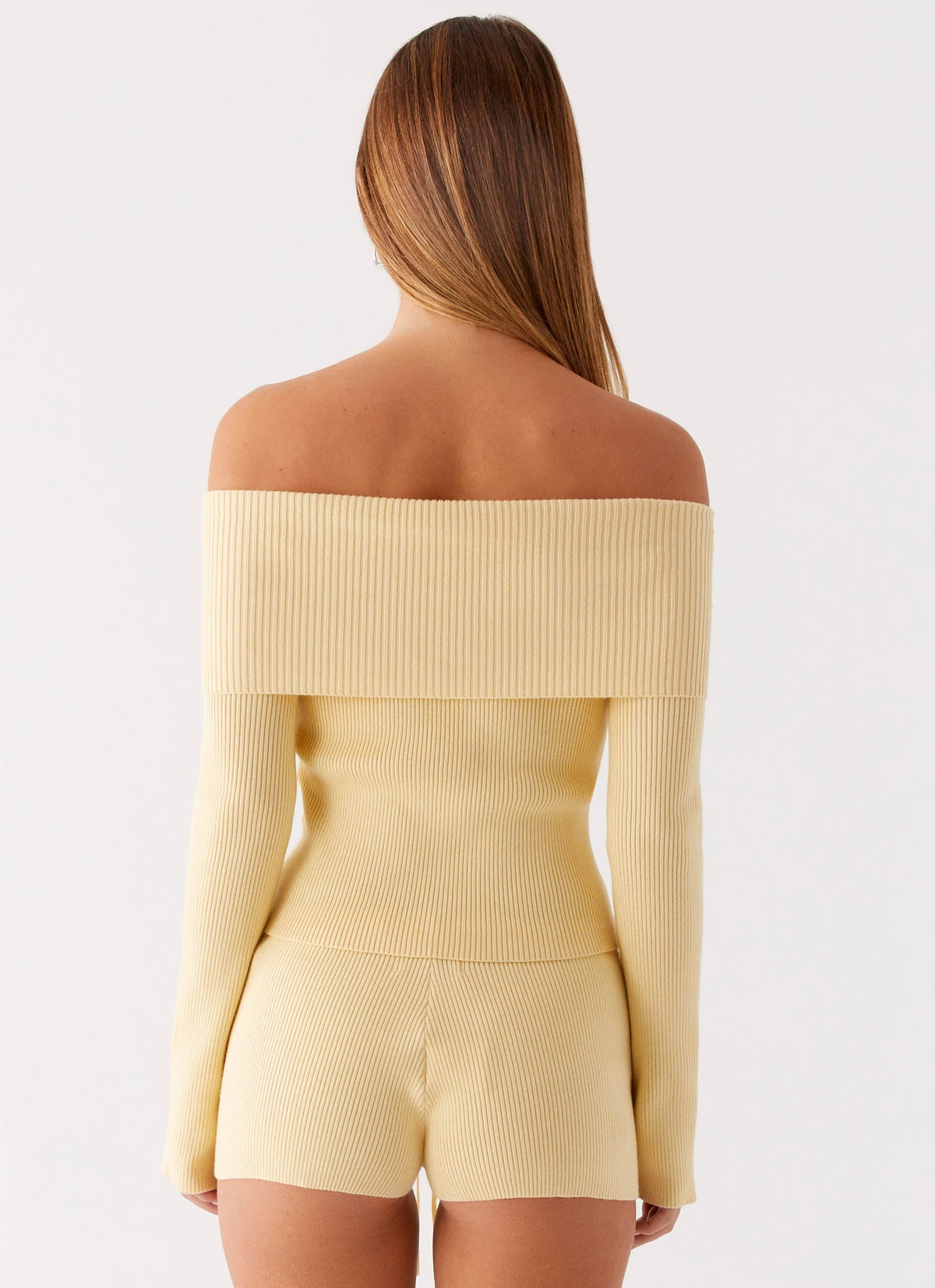 Muted Muse Knit Mini Short - Yellow