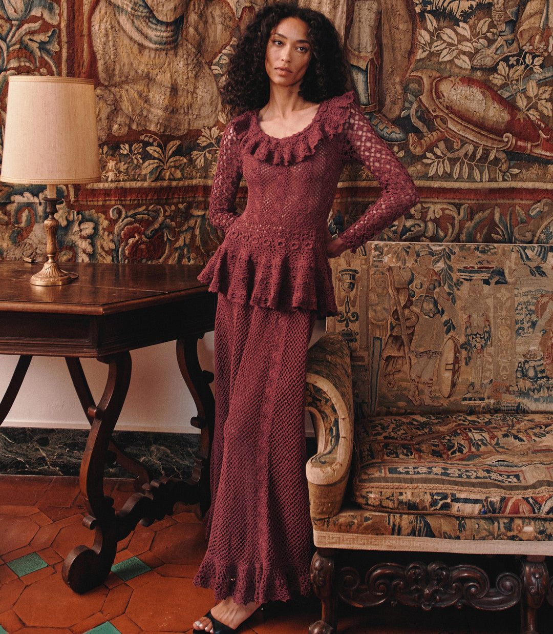 NORÈNE DRESS -- VIEUX ROSE