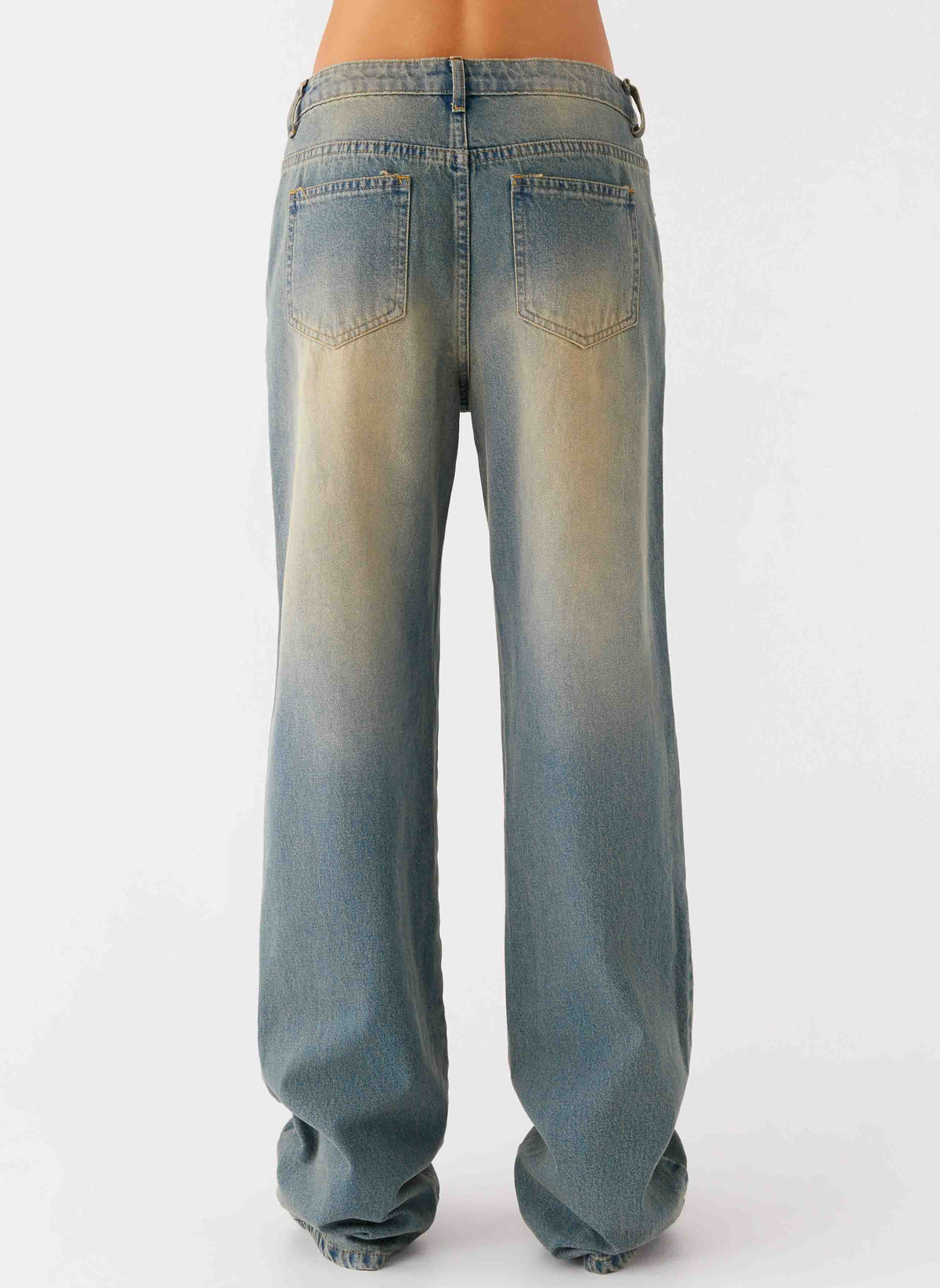 San Diego Straight Leg Denim Jeans - Blue Wash