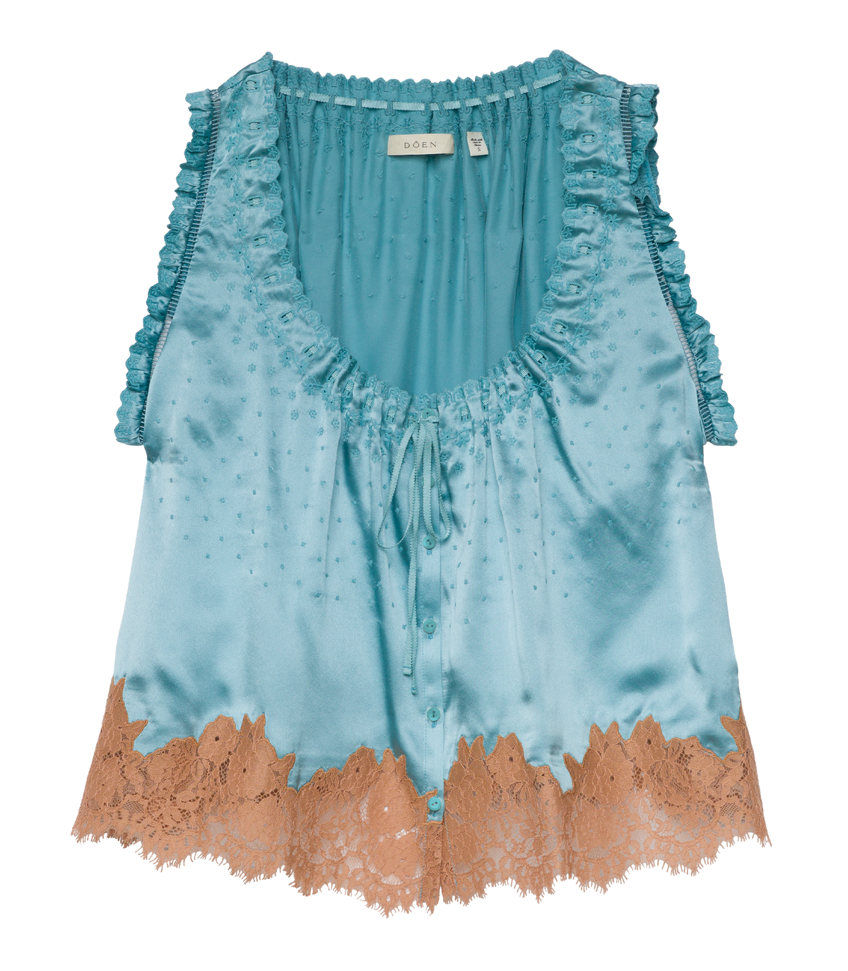 TOULOUSE TOP -- DEEP AQUAMARINE
